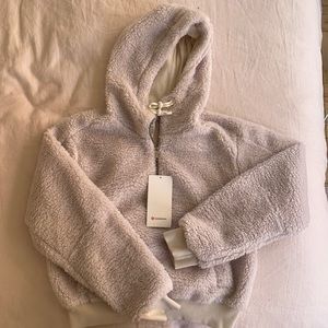 NWT Lululemon Textured Fleece Half Zip - Size 8